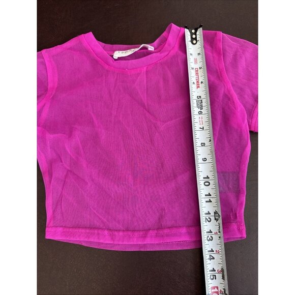 Set Of 3 Womens Crop Tops: L.A. Hearts Striped Emma/Sam Sheer Purple Multicolor - Picture 11 of 14